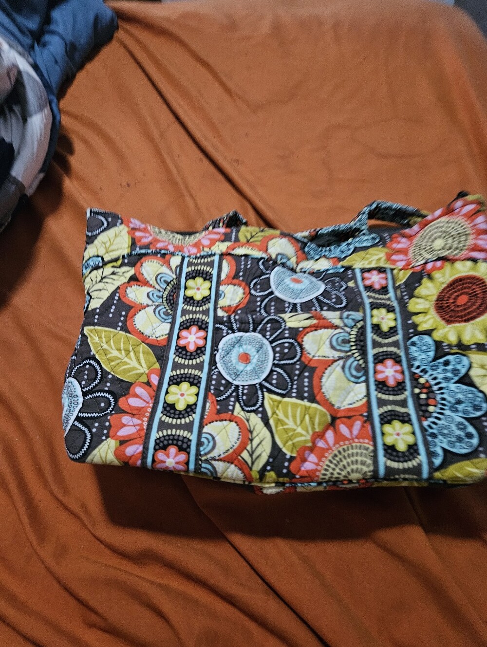 Vera Bradley Retired Flower Shower Floral Quilted Tote Bag
